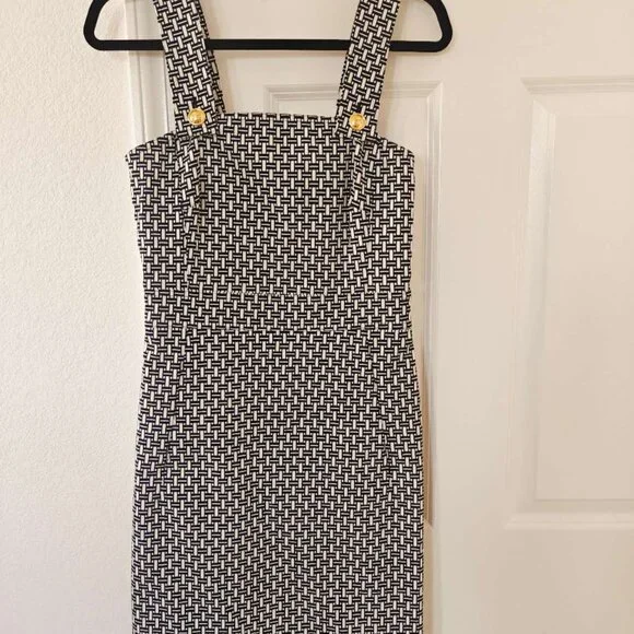 NWT Tory Burch Cameron Dress Navy/Ivory - Picture 5 of 6